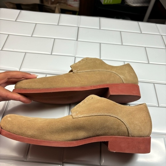 Cole Haan Beige Tan Suede Oxford Dress Shoes Men\'s Size 8.5M‎ main image 4